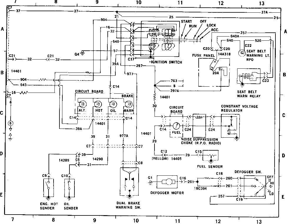 1970 Ford Maverick Wiring & Vacuum Diagrams