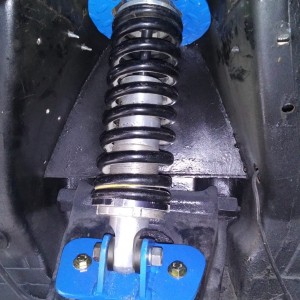 Garage-built front coilover setup