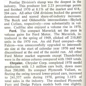 1970 Maverick Stats