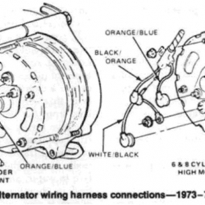 73-77 Alt Wiring Harness Connections