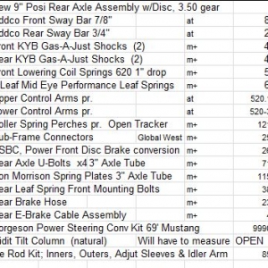 susp/drive parts