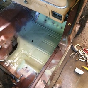 75 S.C Floor pan after New one installed.