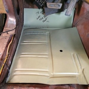 LFT Front Floor pan and Toe Patch test Fit, 71 to 77 Maverick Comets, Maverick Comet Restoration.