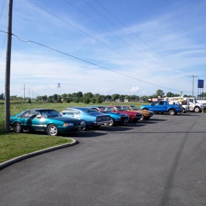 Cars in a row HJ parking lot