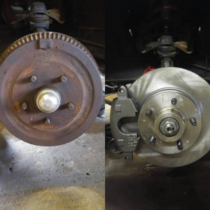 Cheap disc brake swap