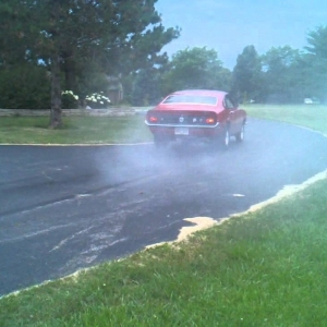 1971 Ford Maverick Grabber Burnout - YouTube